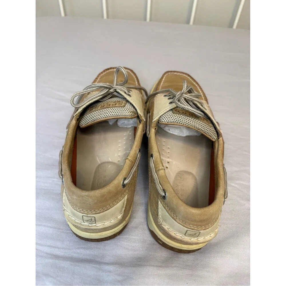 Sperry Top-Sider Leather Boat Shoes Tan Beige Men’s 10.5 M